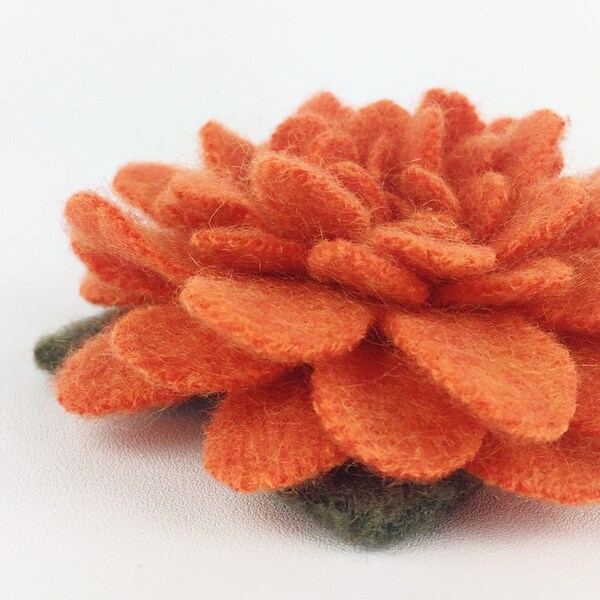 Felt Flower Pin Etsy