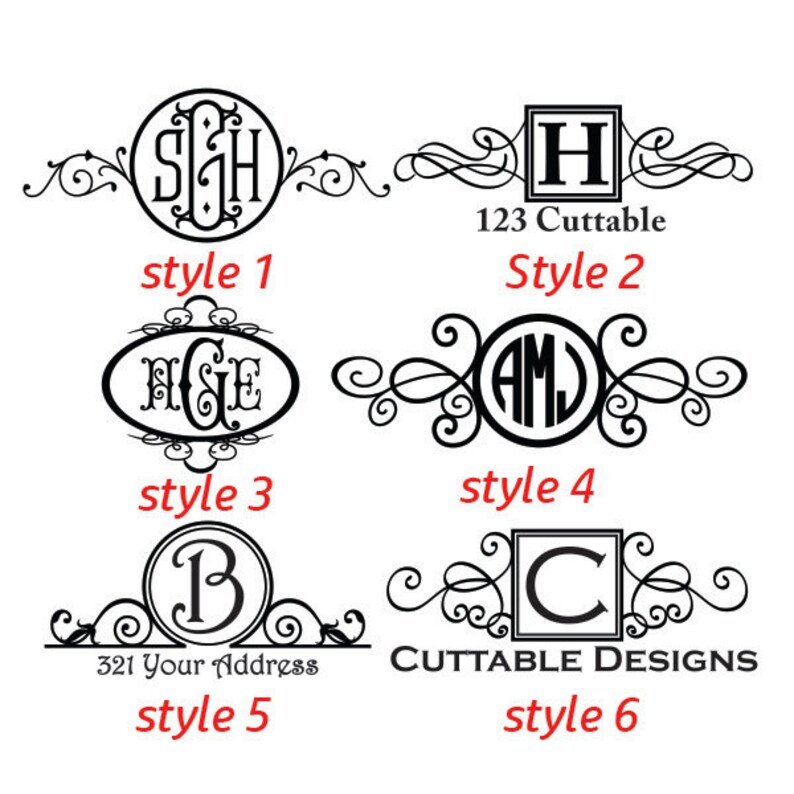 Mailbox Monogram Decalfast Shippingmade in the USA Etsy