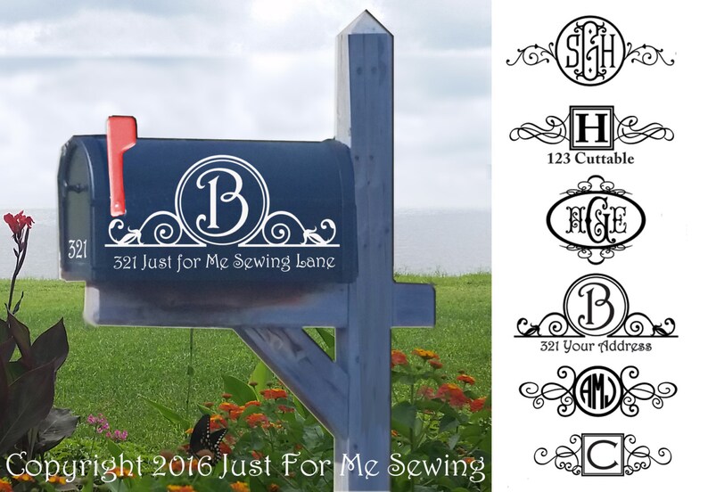 Mailbox Monogram Decalfast Shippingmade in the USA Etsy