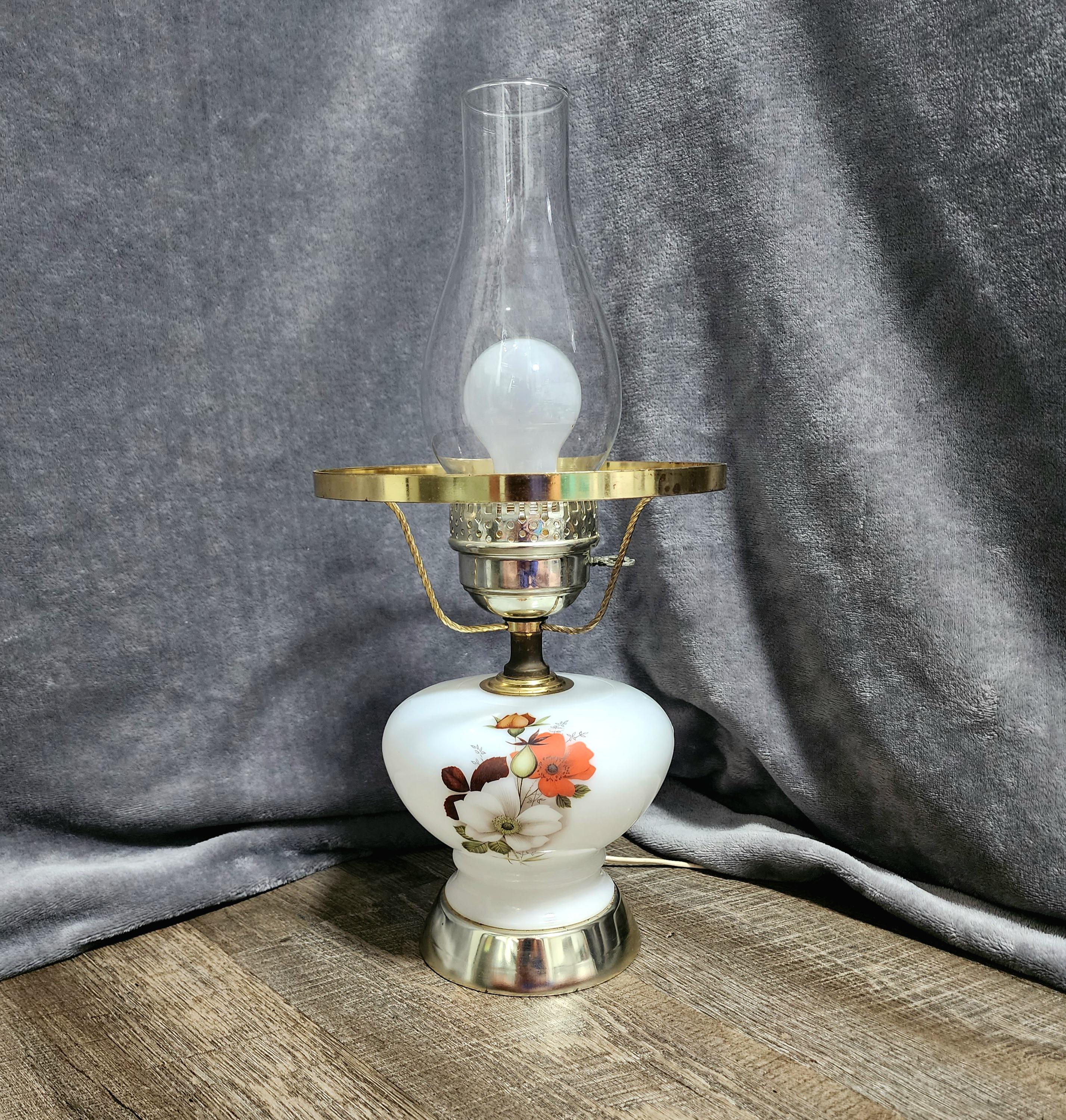 Milk Glass Electric Lamps