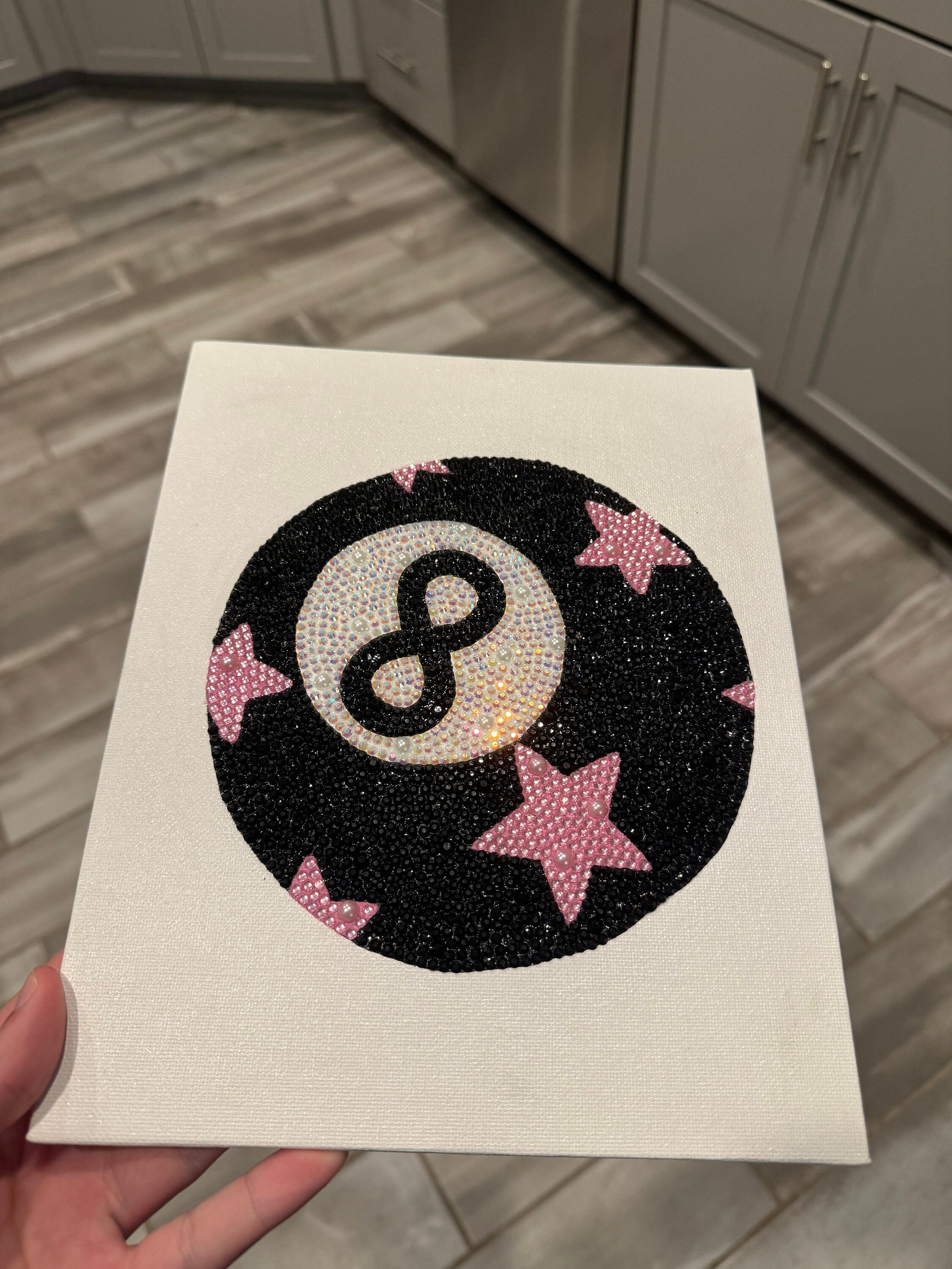 8ball Bedazzled Rhinestone Canvas Perfectlysparkly - Etsy