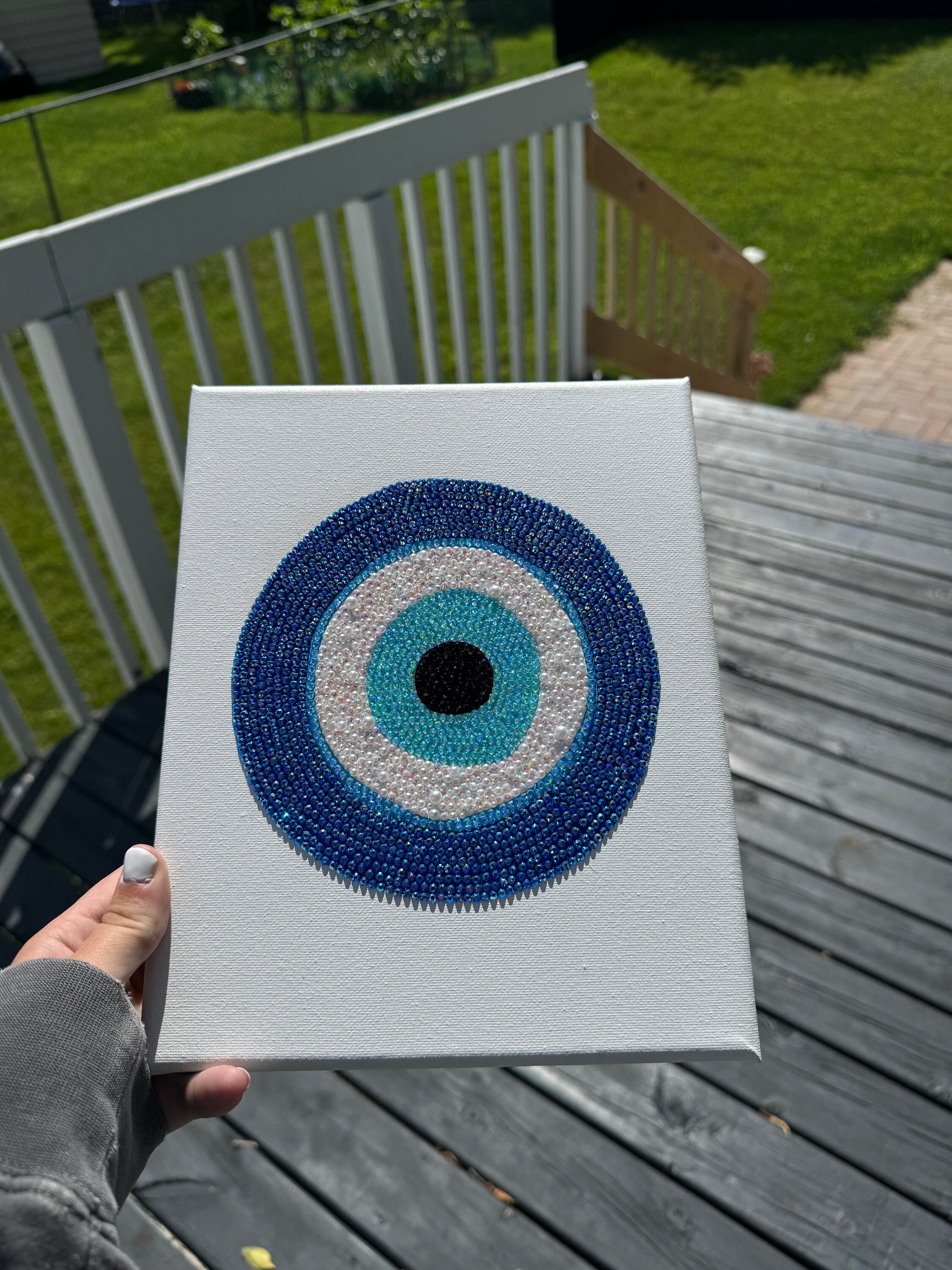 Rhinestone Evil Eyes Slides