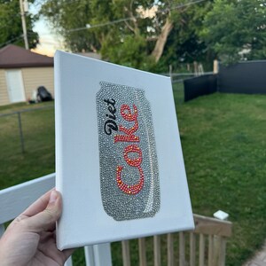 Bedazzled Rhinestone Diet Coke Canvas Perfectlysparkly - Etsy