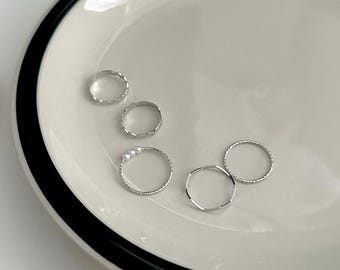 Wavy Ring Set ∘ 5 piece ring set, gold ring set, silver ring set, dainty rings, korean style jewelry, simple rings, stackable ring set, gift