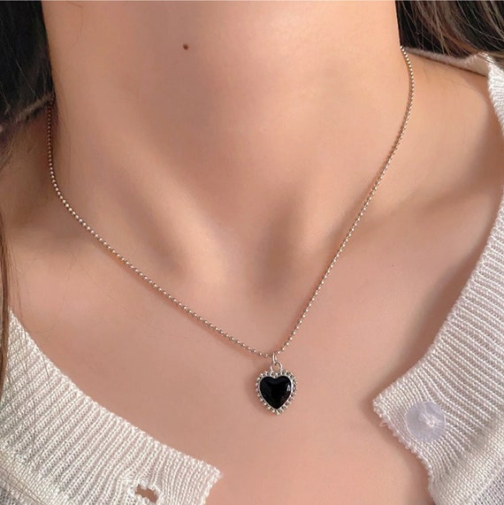 Black Heart Necklace