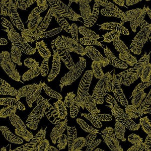 Gilded Feathers Black Gold