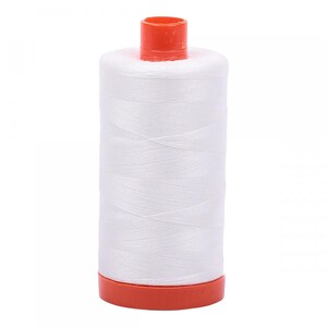 2021 Mako Cotton Thread Solid 50wt 1422yds Natural White
