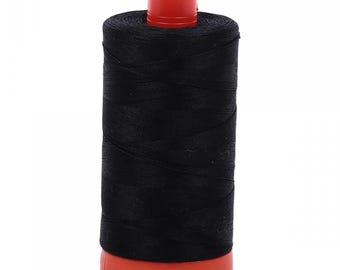 2692 Mako Cotton Thread Solid 50wt 1422yds Black