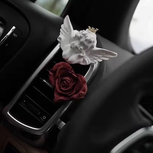 Angel and Heart Shaped Rose Aroma Stone, Fragrance Ornament for