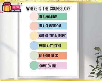 School Counseling Office Decor, Counselor Poster, Counselor Sign ...