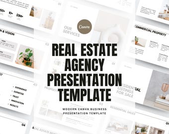 Real Estate Presentation Template | Canva Pitch Deck for Realtors & Property Listings