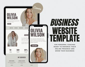 canva website template | personal brand website template | coach website template | minimalist website design | business website template
