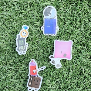 Ser of 4 BFDI Battle for dream island theme character stickers