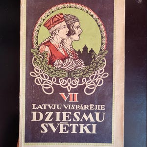 VII Latvju Vispārējie Dziesmusvētki - Latvian General Song Festival, 1931 | Retro Latvian Culture Antique Book