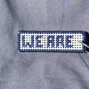 We Are Penn State key chain (Optional pompom or wrist band) - University / PSU / School Swag / School Spirit / Handmade / Dual Sided