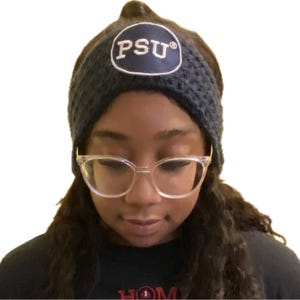 Penn State Headband  - Crocheted / Navy Blue / University Park Staple/ Fan Gear/ Beaver Stadium Must Have /Cold Weather Helper