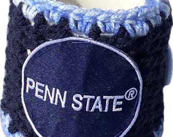 Penn State Mug Holder/Great for tailgate parties/Holder has a button to use on water bottles and  cans/ Mug holder creates  privacy