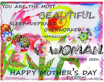 Mother’s Day apron, tea towel and greeting card set