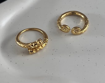 Black Myth Wukong inspired Golden Band, Adjustable rings, Golden ring, Cloud Somersault, Wukong Rings