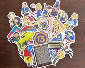 3 für 2 Aufkleber kaufen|Fallout Aufkleber-50 Stück Vault-Tech Vault Jungen Vault Mädchen wasserdicht|Verwenden Sie den Code 342STC1