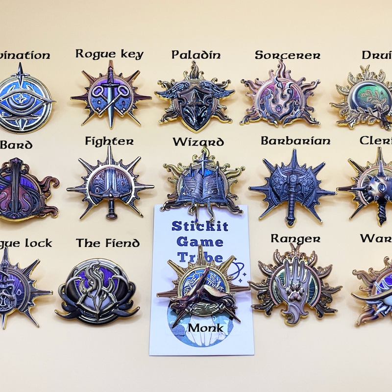 Dnd Pin Monk - Etsy UK