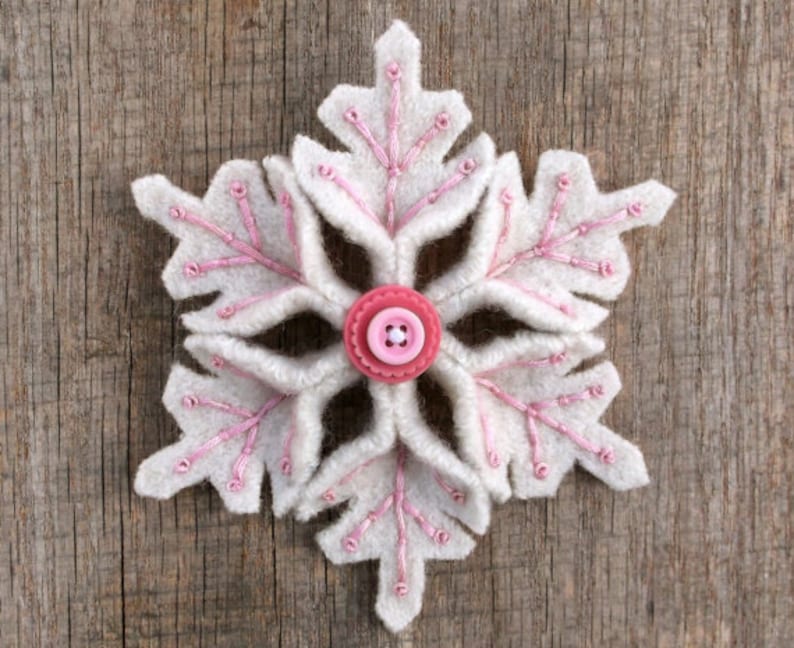 Felt Snowflake Pattern PDF File image 1