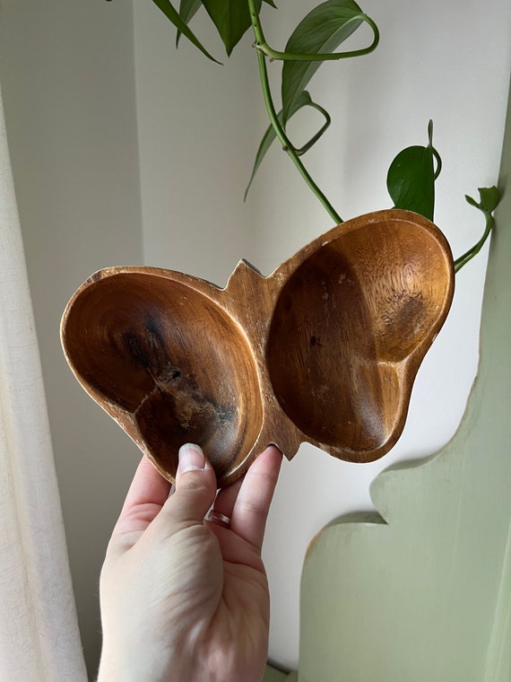 Wood Butterfly Trinket Dish | Trinket Tray | Doubl