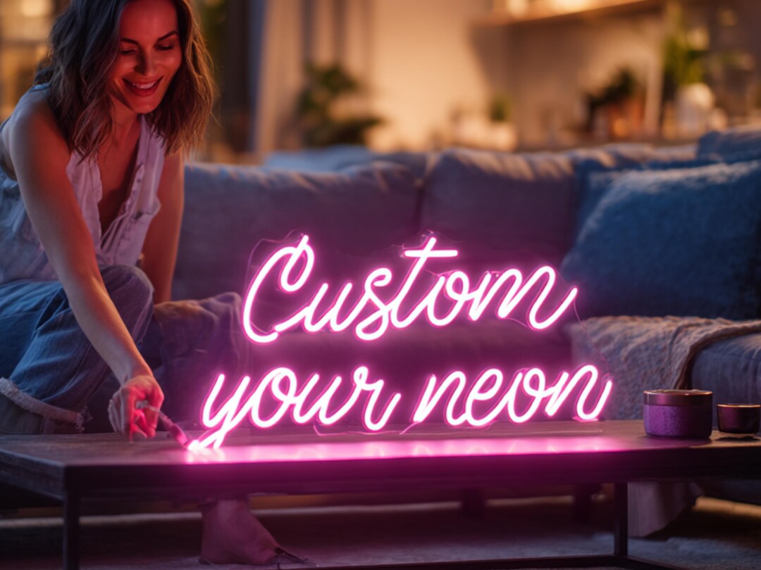 Custom LED Neon Sign: Personalized Wedding, Birthday, Business Logo - Etsy