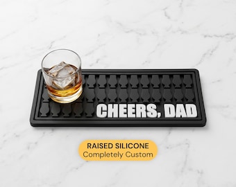 Custom Whiskey Coaster 9.5x4, Whiskey Lover Gift, Father's Day Gift for Dad, Personalized Bourbon Snifter Mat