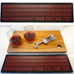 Custom Weinflasche Silikon Bar Matte (groß) | Barzubehör | Handgemachtes einzigartiges personalisiertes Geschenk | Wein Flasche Design | Mehrfarbig