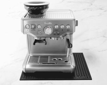 Custom Coffee Mat for Breville Barista Express 16x14, Personalized Espresso Mat, Gift for Dad, Coffee Station Mat