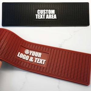 Premium Bar Mat 19X5 | Handmade & Customizable | Unique Gift for Whiskey Lovers Home Bars | Logo or Text