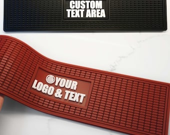Tapete de bar personalizado de 19x5, tapete de bar con logotipo personalizado, regalo para amantes del whisky, regalo del Día del Padre para papá, tapete de bar casero hecho a mano