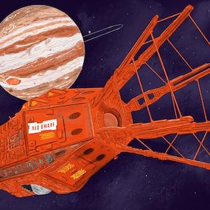 Digital Print Red Dwarf Jupiter Flyby