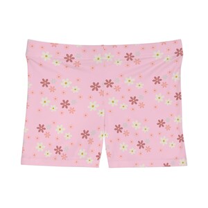 Trendige Damen-Shorts mit rosa Flower-Power-Print