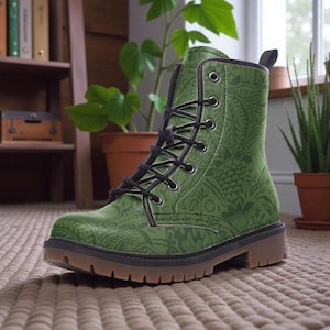 olive green womens dress boots Wolfie