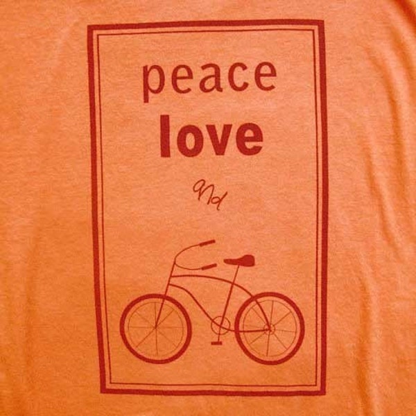 Peace, Love and Bikes Organic Short-Sleeved T-shirt