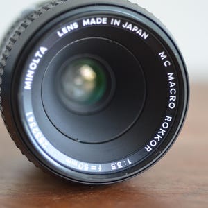 Minolta MC Macro Rokkor 50mm f/3.5 Lens & 1:1 Extension Tube