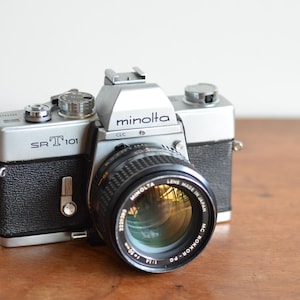 Minolta SRT101 Film Camera & 50mm f/1.4 Rokkor-PG Lens
