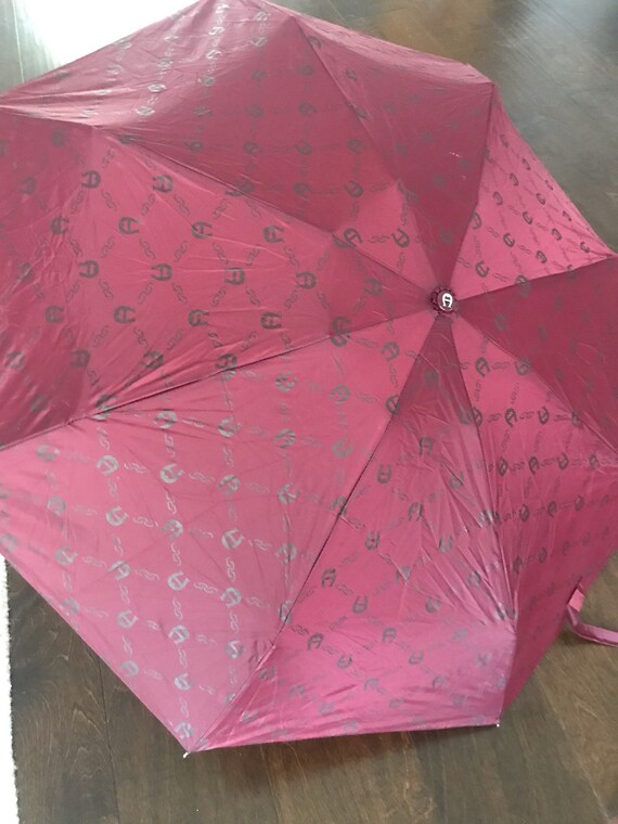 Vintage Etienne Aigner Logo Umbrella Etsy