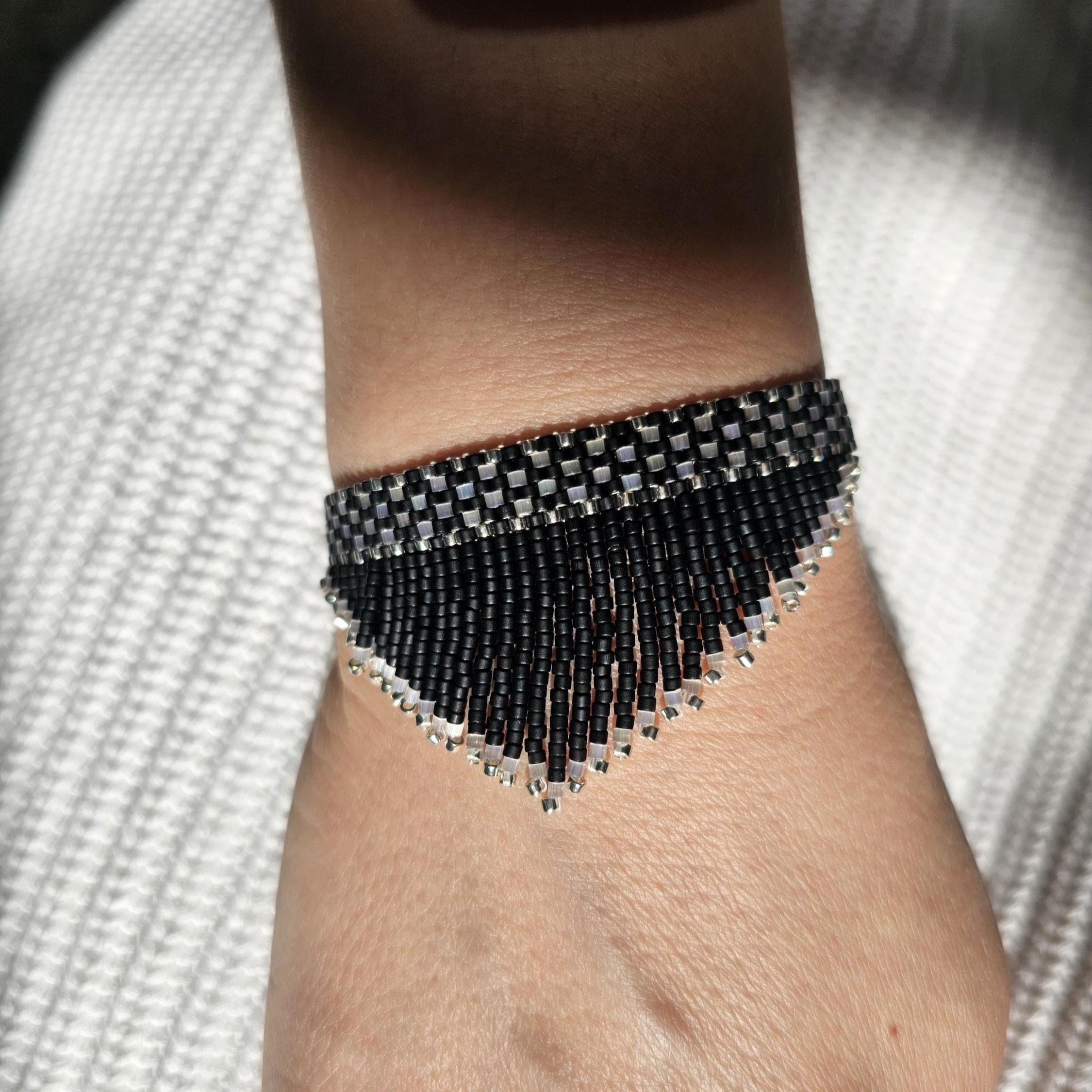Seed bead danty bracelet,cuff peyote bracelet,statement bracelet,bridesmaid bracelet,christmas gift,jewelry for women,miyuki bracelet