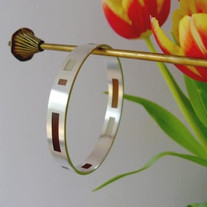 Resin window bangle (brown & cream)