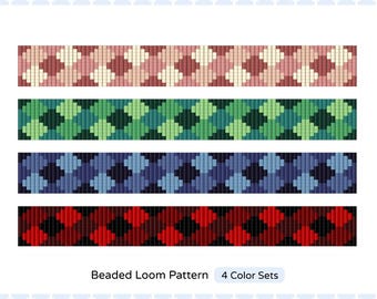 Patroon geruite weefgetouw: hoedband met tartan-geometrie (pdf-patroon)