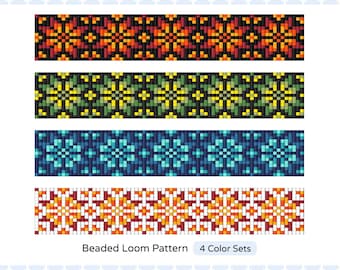 Armbandpatroon bloemenweefgetouw: Miyuki Delica Seed Bead Hat-band (pdf-patroon)
