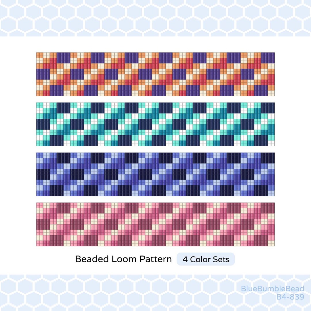 Loom Makerblock Retro Building Blocks Loom Bracelet Pattern: Miyuki Delica Seed Bead ...