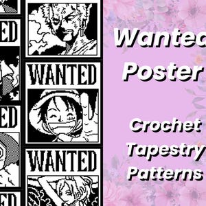 PATTERN - Wanted Poster Crochet Tapestry Patterns - SINGLE