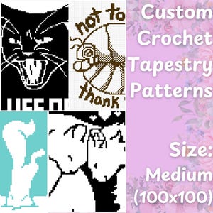 CUSTOM PATTERN - Custom Crochet Tapestry Pattern 100x100 (Medium)