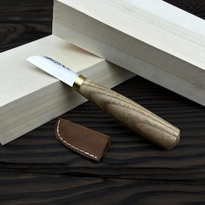 Hand-Forged Whittling Knife. Wood Carving Knife Detail Knife. Carbon Steel Blade. Ash Handle. Chip Carving Knife. Beginners Tool. Gift Man