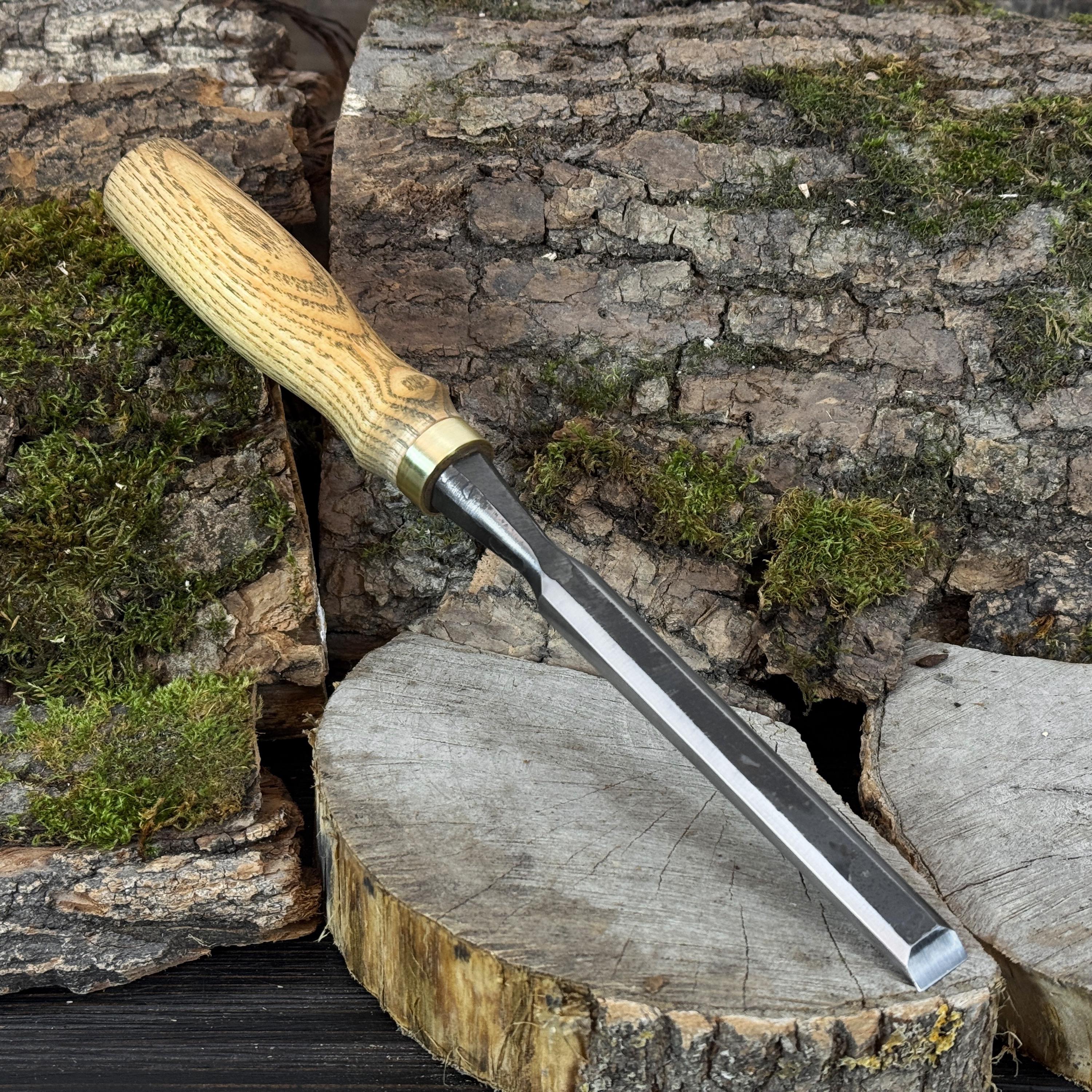 Hand-forged Bevel Edge Chisel. 52100 Carbon Steel Blade. Ergonomic Ash ...