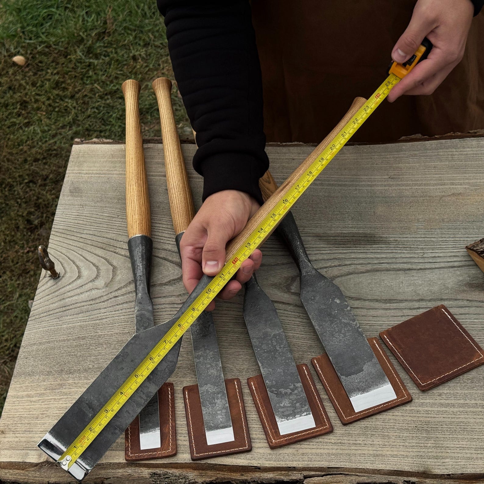 Hand-forged Timber Slick Chisel Set – 5 Pcs. Carbon Steel Blades ...